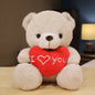 28CM Lovely Teddy Bear Plush Toys Cute Bear Holding Heart I Love You Stuffed Doll Girls Lovers Valentine's Day Gift