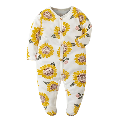 Baby Boy Rompers Cotton Girls Clothes Long Sleeve Summer Soft Jumpsuit V-neck 0-12m Onesie Clothing