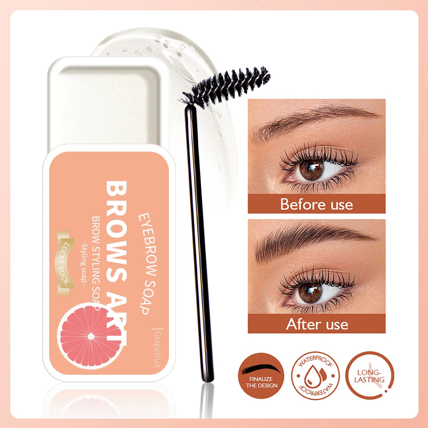 3D Brow Gel for Bold & Natural Brows, Clear Waterproof Eyebrow Styling Gel, Long-Lasting , Valentine's Day or Mother's Day Gifts