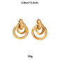 Earrings circle geometric twisted multi-layer twisted metal fashionable all-match ladies simple earrings banquet gift