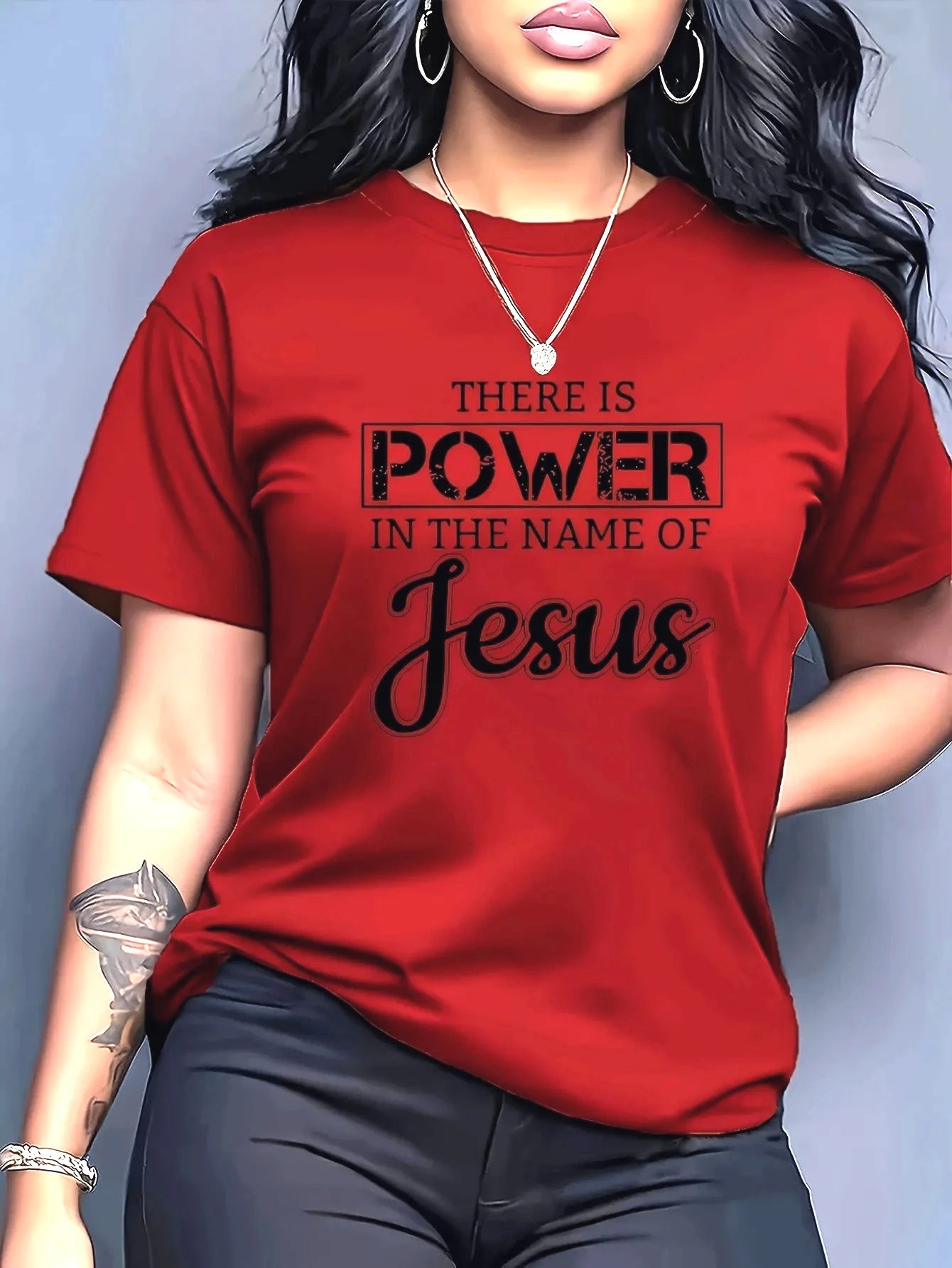 Letter Cartoon Print Women's Round Neck T-shirt Simple Design Comfortable Breathable Suitable Daily Leisure Top