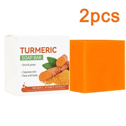 Turmeric Soap Body Cleaning Lightening Dark Underarm Leg Body Cleansers Brightening Face Soap Tender Skin Care Beauty