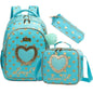 Children School Bags Kids Backpack Set in Primary Schoolbag for Teenager Girls Sequin Tower School Bags Waterproof Book Bags