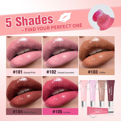 Lip Oil Plumper Long Lasting Lip Gloss Keychain Glowing Butter Moisturizing Pink Nourishing Makeup Care Hydrating Lipstick