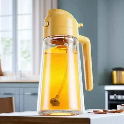 2in1 500ml Glass Oil Sprayer Oil Spray Bottle Oil Tank BBQ Kitchen Baking BBQ Picnic Kitchen Tools