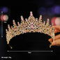 Itacazzo Bridal Headwear - A Golden Lady Fashion Wedding Crown, Rhinestone Classic Princess Tiaras