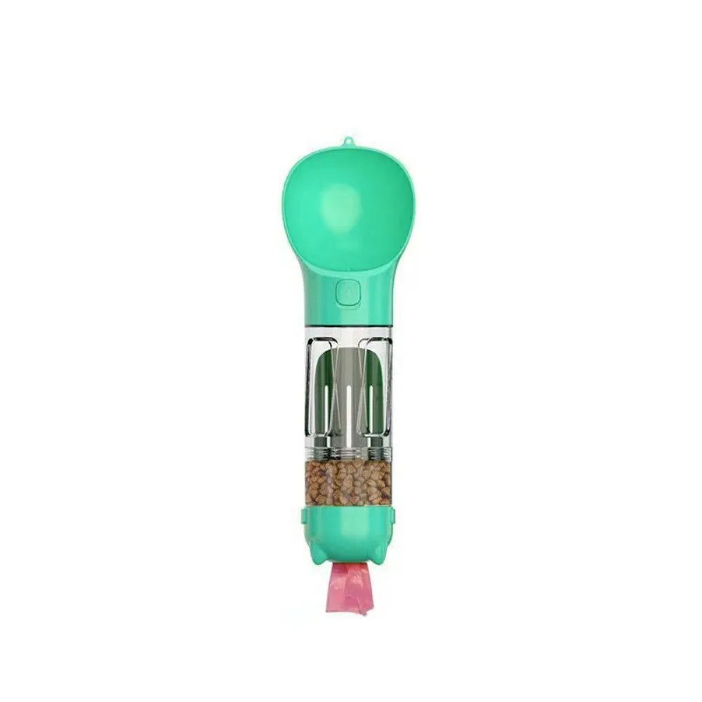 300/500ml Pet Water Food Dispenser 3 in 1 Leak Proof Pet Dog Water Bottle with Trash Bag Box and Shovel Dog Food Feeder Cat