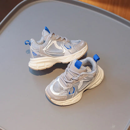Kids Shoes Color Matching Girls Sneakers Shoes for Boys Lace-up Breatheable