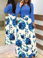 flower color matching dresses, long dresses, for women's