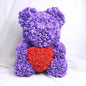 Artificial Rose Bear Flower Valentine's Day Gift Birthday Anniversary Gift with DIY Gift Box Packaging Wedding Decoration