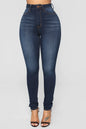 Women High Waist Stretch Hip Lift Denim Skinny Pants Jeans