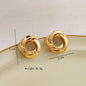 Earrings circle geometric twisted multi-layer twisted metal fashionable all-match ladies simple earrings banquet gift