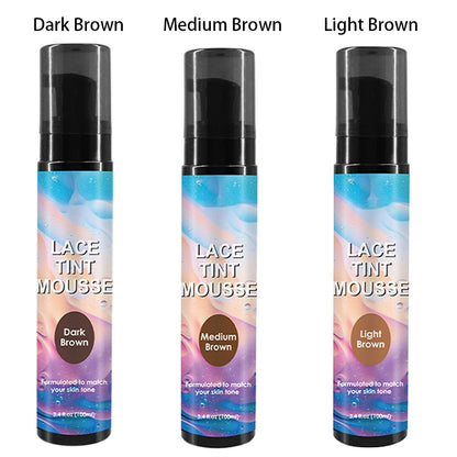Nunify Lace Tint Spray For Wigs Waterproof Wig Tint Mousse For Natural Wig 100Ml Tinted Lace Spray 1Pcs Wig Installation Tools