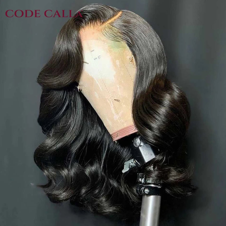 Body Wave Bob Wig 13x4 Peruvian Body Wave Lace Front Wigs Natural Color Preplucked Human Hair Lace Closure Wigs For Black Women