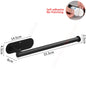 Toilet Towel Paper Wall Mount Holder Adhesive Black Silver Kitchen Roll Paper Stand Hanging Napkin Rack Bathroom Accessories WC