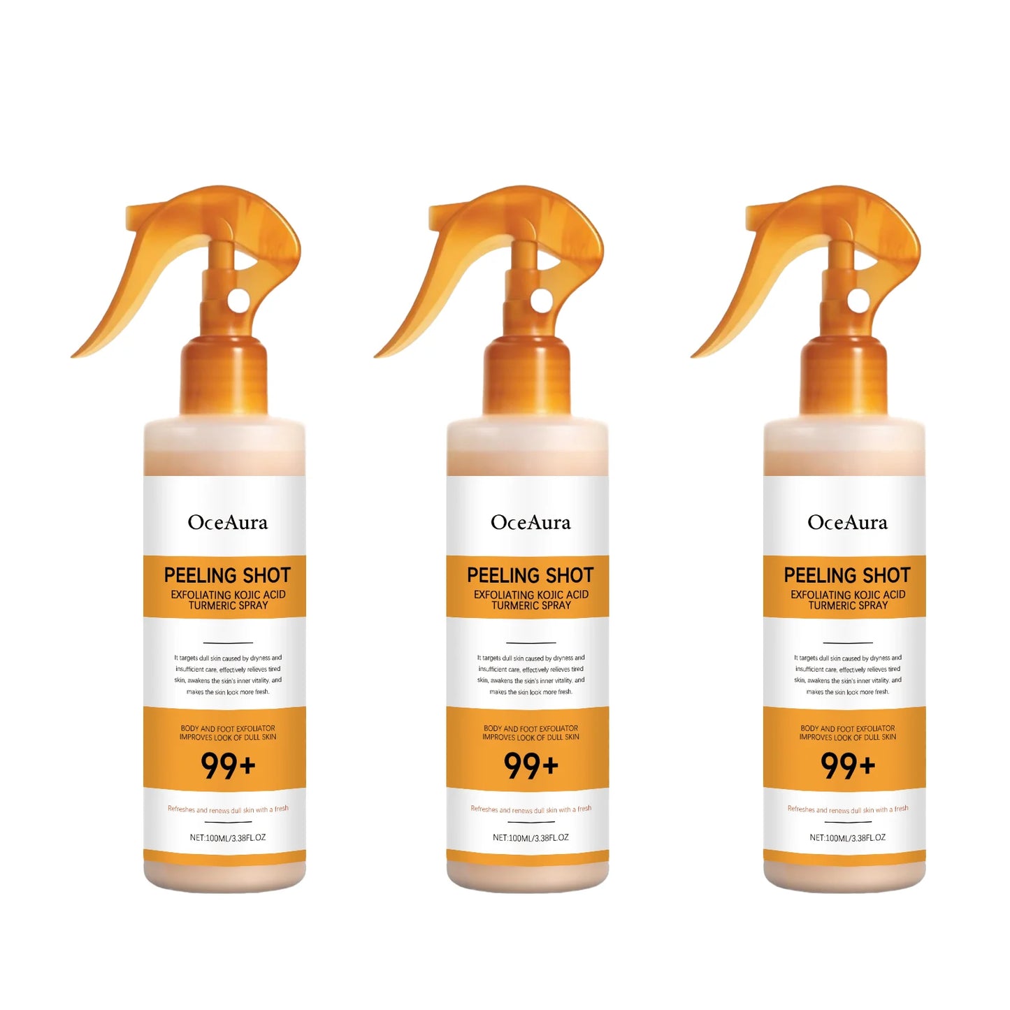 Body Keratin Care Kojic Acid Turmeric Spray Gently Exfoliating Peeling Solution Nourishing Hydrating Skin Care All Skin Types