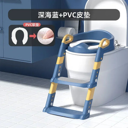 Children's Toilet Foldable Foot Stool Multi-functional Toilet Boy Girl Baby Toilet Training Potty Ladder for Kids Stepped
