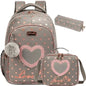 Children School Bags Kids Backpack Set in Primary Schoolbag for Teenager Girls Sequin Tower School Bags Waterproof Book Bags