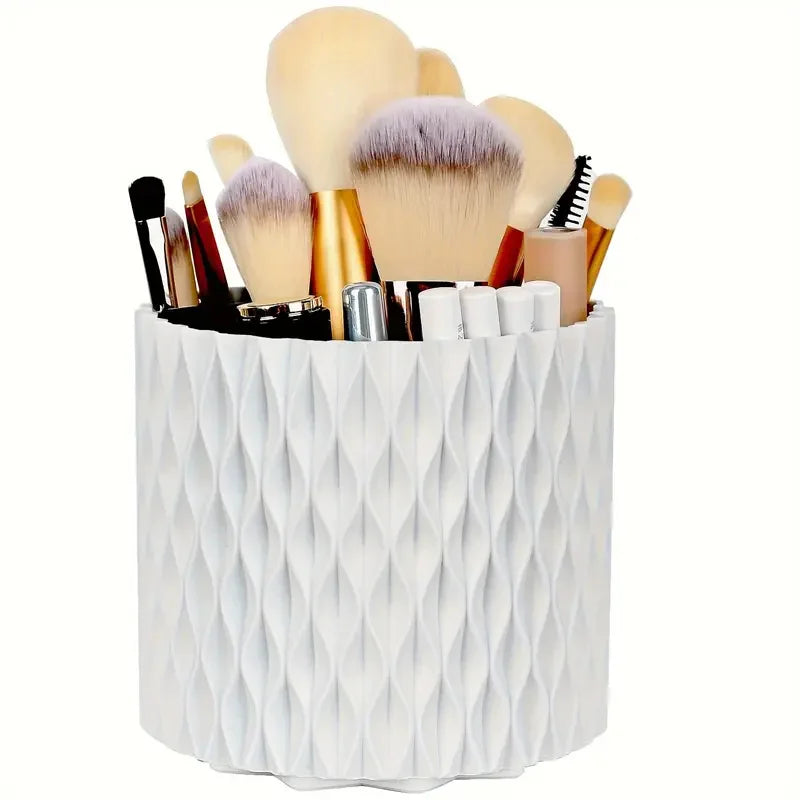 Makeup Desktop Cosmetic Storage Box Organizer 5 Slot Large Capacity for Bathroom Portable Makeup Brushes Pen Holder