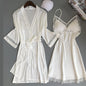 Women'S Sexy Lace Nightgown Nightdress Two-Piece Set Satin Material Soft And Silky Women'S Home Pajamas Valentine'S Day Gift