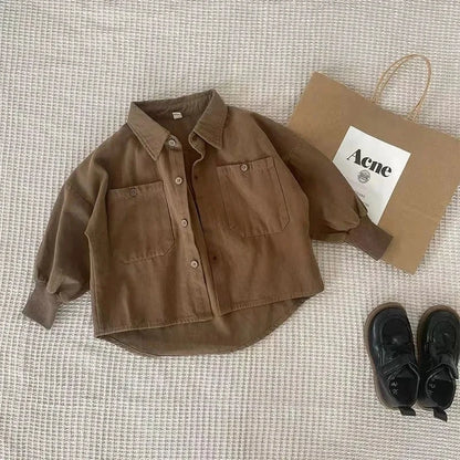 Toddler Boy 2 Piece outfits clothes longe sleeve Button Down Shirt+Pants For Boy