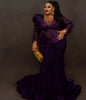 Luxury Red Mermaid Evening Dress Crystal Beading Birthday Wedding Prom Party Gowns Aso Ebi Robes De Soirée Customized