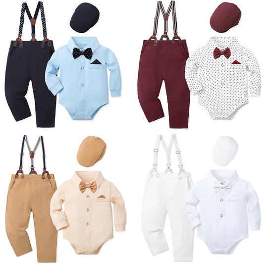 Baby Boy Clothes Christening Outfit Infant Baptism Easter Dedication White Suits Toddler Wedding Birthday Party Gift Set