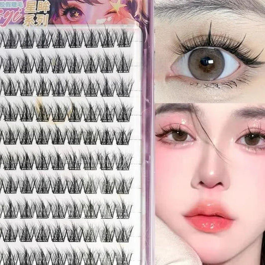 HISYI Glue-free false eyelashes, star eye glue-free series, segmented extensions, easy to use, and multiple styles