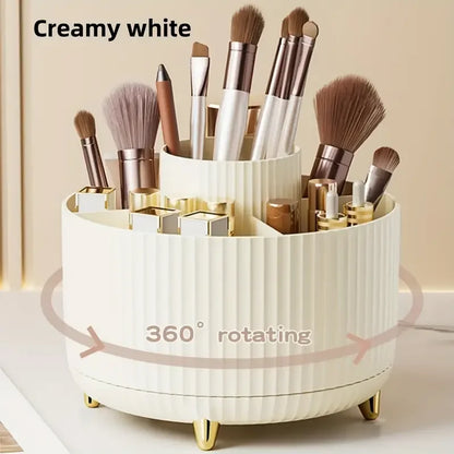 Makeup Desktop Cosmetic Storage Box Organizer 5 Slot Large Capacity for Bathroom Portable Makeup Brushes Pen Holder