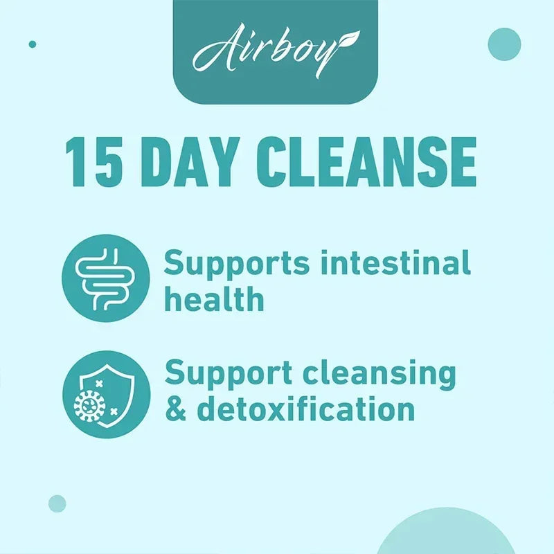 15 Day Cleanse - Gut and Colon Support | Caffeine Free | Advanced Formula with Senna, Cascara Sagrada, & Psyllium Husk | Non-G