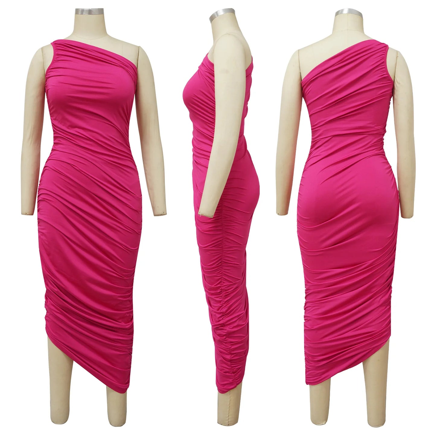 summer elegant party Midi dresses  shoulder evening dresses Casual women's prom dresses