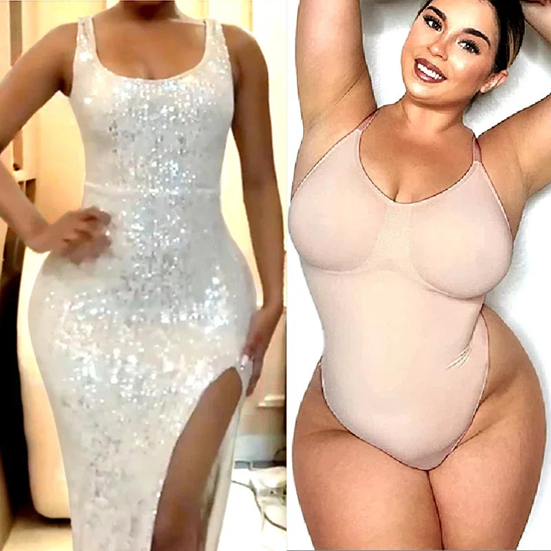AfruliA Seamless Body Shaper Women Bodysuit Underwear Tummy Control Shapewear Slimming Waist Trainer Bodyshaper Jumpsuit Briefer