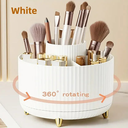 Makeup Desktop Cosmetic Storage Box Organizer 5 Slot Large Capacity for Bathroom Portable Makeup Brushes Pen Holder