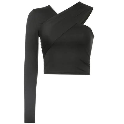 Women's Slim Fit Crop Top V-Ne oulder T-irt Faionable Casual Sle Ladies' Clothing 00% Other Material