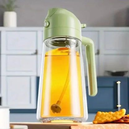 2in1 500ml Glass Oil Sprayer Oil Spray Bottle Oil Tank BBQ Kitchen Baking BBQ Picnic Kitchen Tools