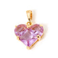 1pc New Mini Brass Charms Gold Color Valentine's Day Heart Multicolour Cubic Zirconia Pendant DIY Necklace Jewelry 20mm x 14mm