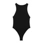 Women Fashion With Halter Neck Skinny Bodysuit Sexy Sleeveless Snap-button Female Playsuits Mujer