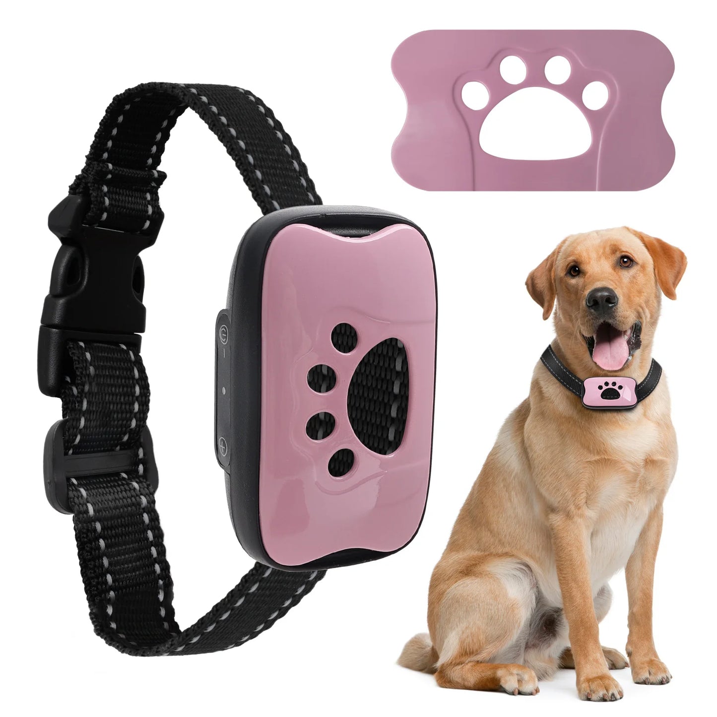 Dog Anti Barking Device USB Rechargeable Dogs Training Collar Ultrasonic Stop Barking Vibration Anti Bark Collar