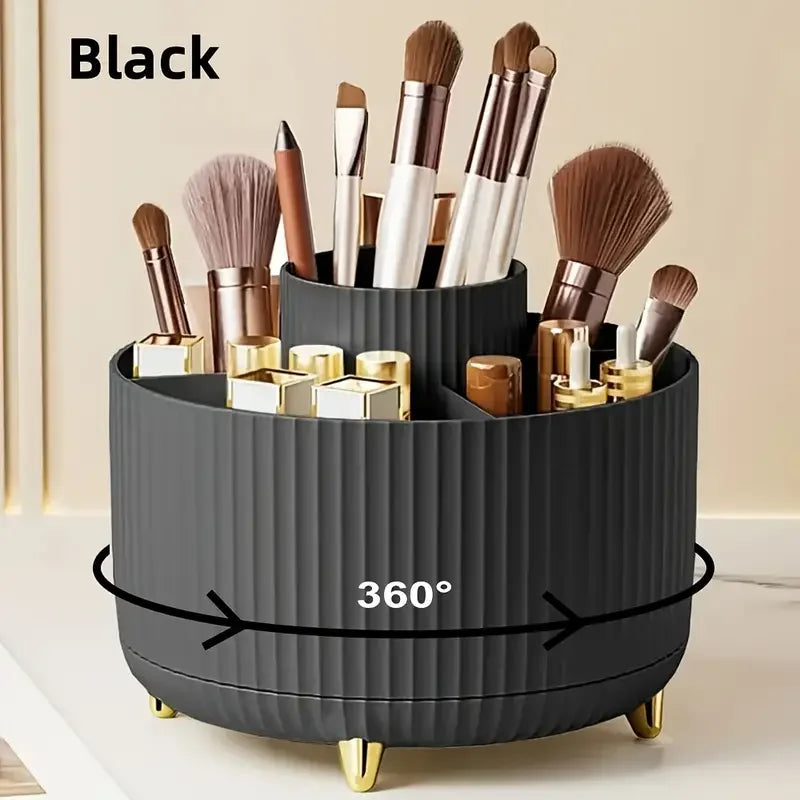Makeup Desktop Cosmetic Storage Box Organizer 5 Slot Large Capacity for Bathroom Portable Makeup Brushes Pen Holder