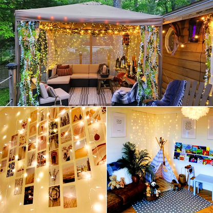 LED Curtain Light String 220V Holiday Curtain Garland Lights Indoor Outdoor Room Christmas Decoration Fairy Lights