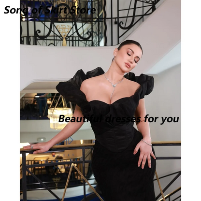 Black Prom Dresses Off The Shoulder Mermaid Prom Gowns for Women 2025 Sleeveless Floor Length Formal Party Gown Customized