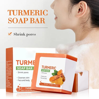 Turmeric Soap Body Cleaning Lightening Dark Underarm Leg Body Cleansers Brightening Face Soap Tender Skin Care Beauty