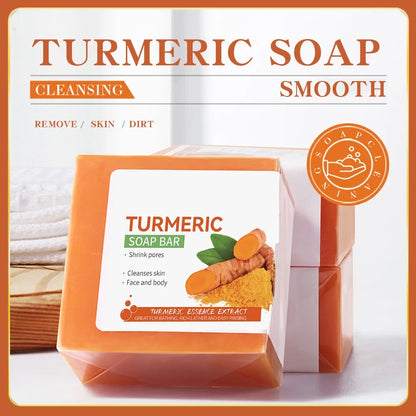 Turmeric Soap Body Cleaning Lightening Dark Underarm Leg Body Cleansers Brightening Face Soap Tender Skin Care Beauty