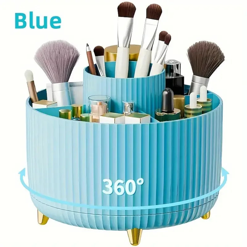 Makeup Desktop Cosmetic Storage Box Organizer 5 Slot Large Capacity for Bathroom Portable Makeup Brushes Pen Holder