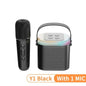 High Power Karaoke Bluetooth Speaker Portable 360 Stereo Surround Waterproof Wireless Subwoofer with Dual Microphone Boombox