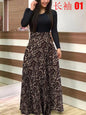 flower color matching dresses, long dresses, for women's