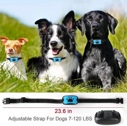 Dog Anti Barking Device USB Rechargeable Dogs Training Collar Ultrasonic Stop Barking Vibration Anti Bark Collar