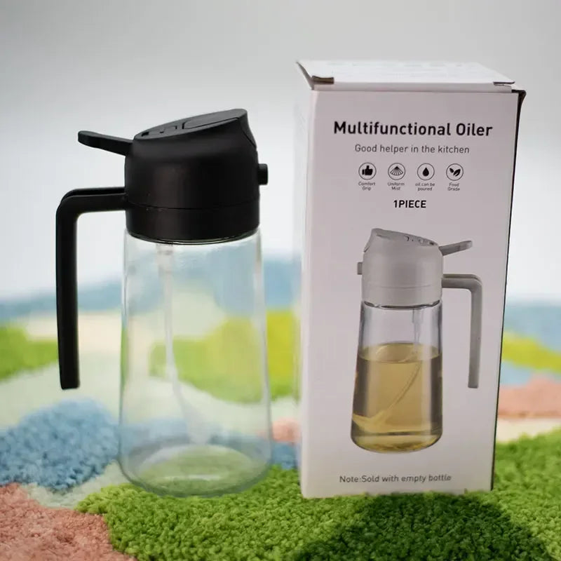 2in1 500ml Glass Oil Sprayer Oil Spray Bottle Oil Tank BBQ Kitchen Baking BBQ Picnic Kitchen Tools