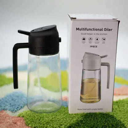 2in1 500ml Glass Oil Sprayer Oil Spray Bottle Oil Tank BBQ Kitchen Baking BBQ Picnic Kitchen Tools