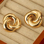Earrings circle geometric twisted multi-layer twisted metal fashionable all-match ladies simple earrings banquet gift